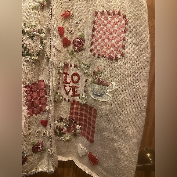 Vintage Valentine’s Day Button Cardigan Sweater - Picture 7 of 7